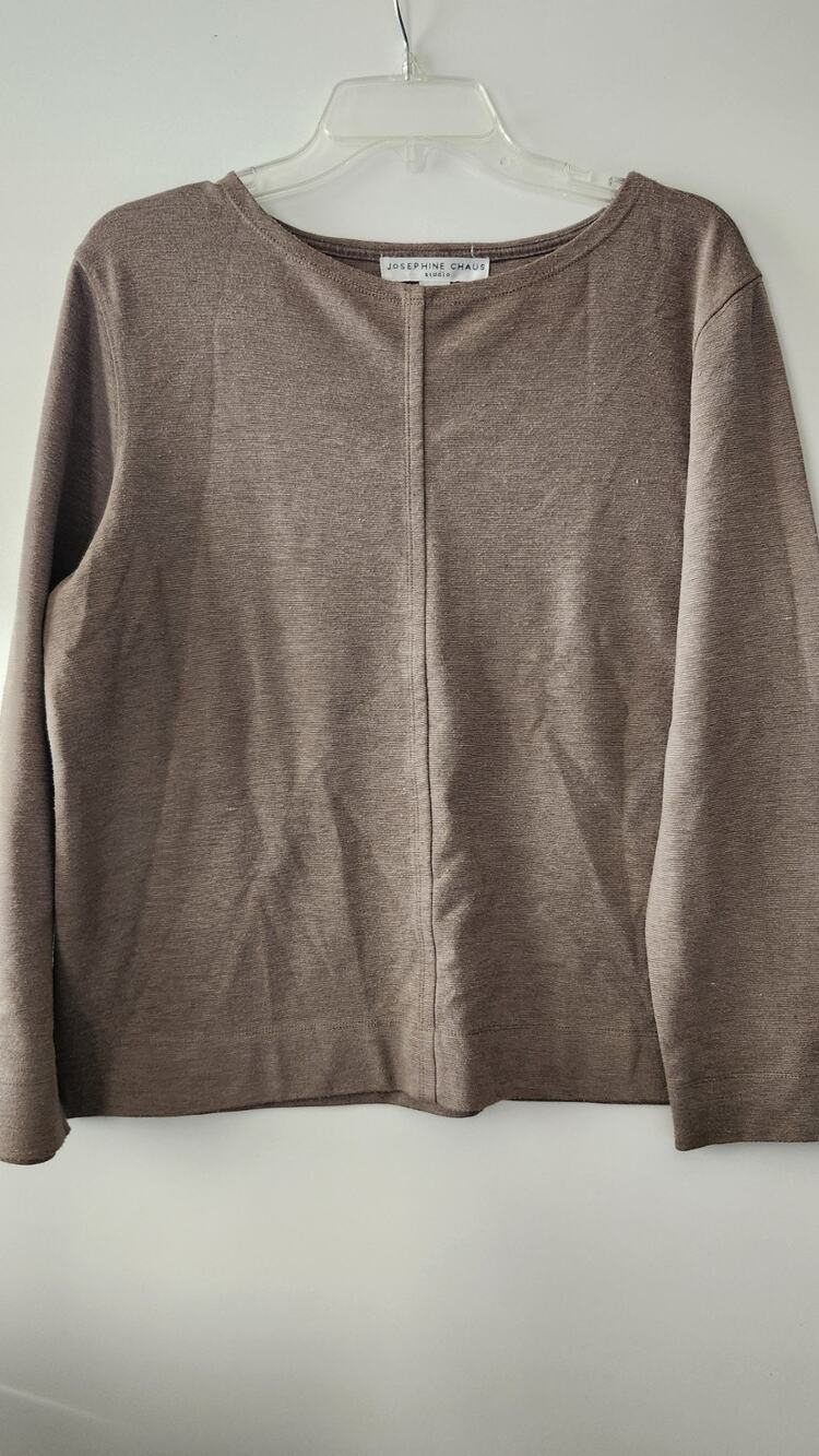 Vintage Josephine Chaus Studio Knit Top Women's M Brown Long Sleeve Y2K #288